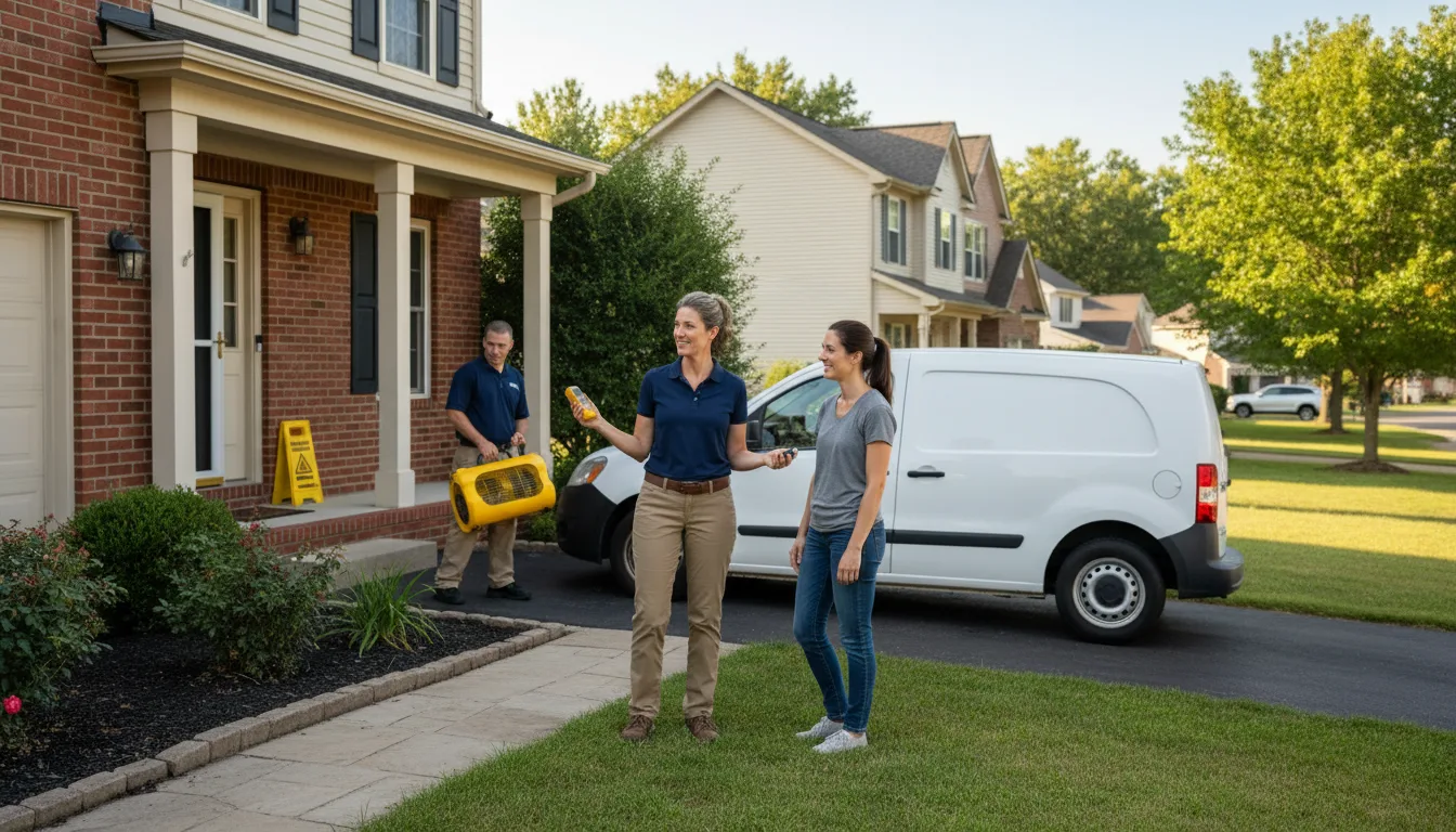 Water restoration image for Water Damage & Restoration Services in Battiest, OK